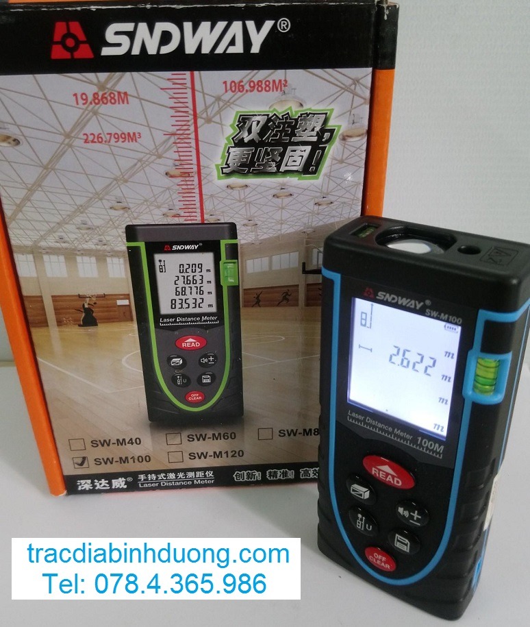 MÁY ĐO KHOẢNG CÁCH SNDWAY PIN TIỂU